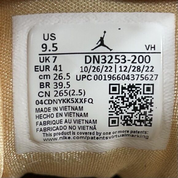 Nike Air Jordan 1 Elevate High DN3253-200 Women's Size 9.5 Celestial Gold Shoes - Picture 11 of 11